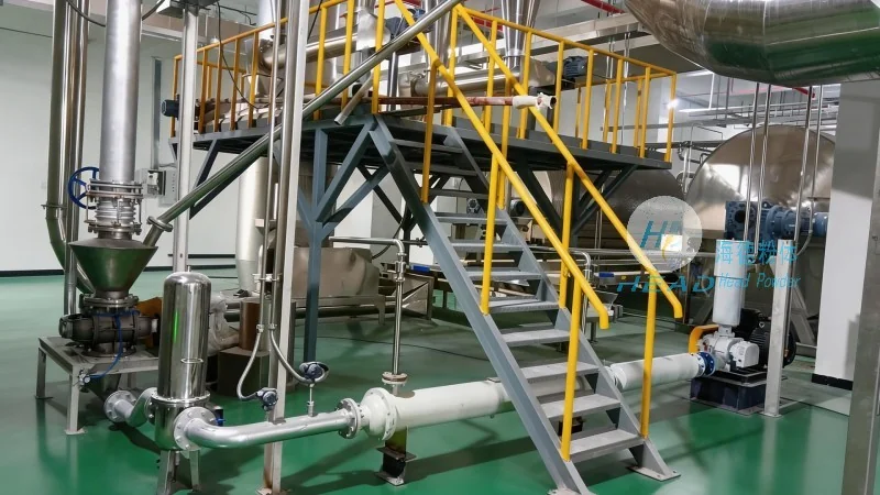 Пневматическая система транспортировки ультрамелкого порошка каолина