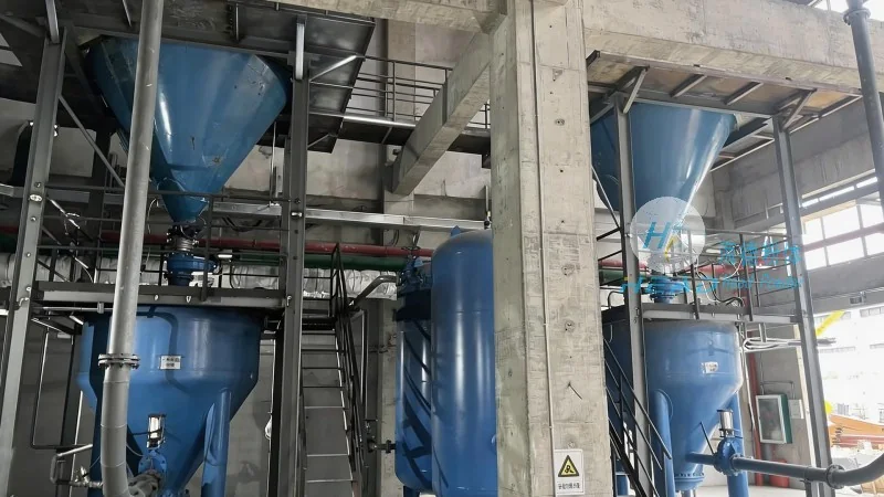 Пример работы насоса для порошка анода литиевых батарей в депо в Женеве, Швейцария
